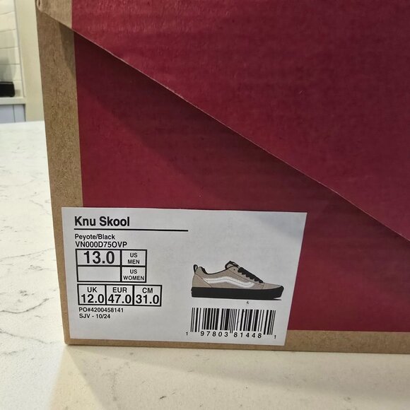 VANS Knu Skool Peyote Black Mens Size 13 VN000D75OVP Skate Shoes NEW RARE COLOR - Picture 11 of 11